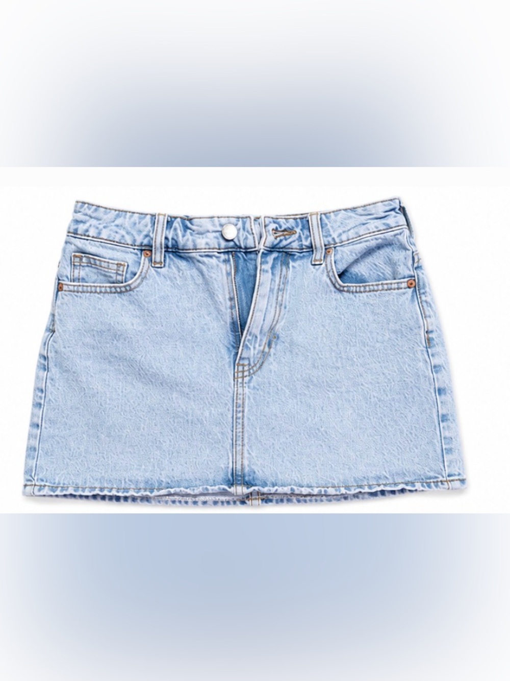 PacSun Light Blue Denim Mini Skirt